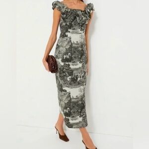 Tuckernuck Black and White Toile Midi Dress